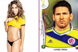 Siêu mẫu xinh đẹp nhầm Messi là người Colombia