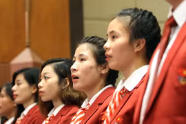 Các "bóng hồng" thể thao Việt Nam duyên dáng, tự tin trước giờ xung trận