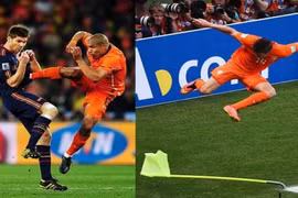 Sốc: Robben thừa nhận “ăn vạ”, Huntelaar tái hiện màn kungfu kinh điển của De Jong