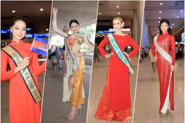 Dàn hoa hậu quốc tế diện áo dài khi đến Việt Nam dự thi Miss Earth 2023