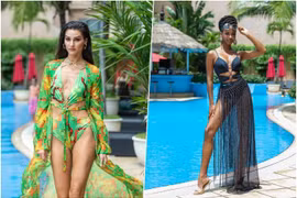  2 Hoa hậu Trái đất gợi cảm trong trang phục của nhà thiết kế Katy Nguyễn