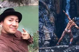 Rapper Tiến Đạt gây "sốc" khi tung ảnh khỏa thân bên thác nước