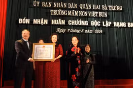 Phần thưởng cao quý dành cho trường Mầm non Việt-Bun