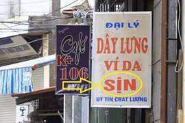Phát sốt vì biển hiệu quảng cáo
