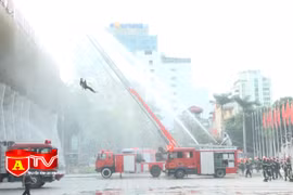 Diễn tập chữa cháy và cứu nạn, cứu hộ tại Cung Văn hóa lao động hữu nghị Việt - Xô