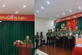 Nghĩa tình của Công an quận Hà Đông gửi tặng đồng bào miền Trung