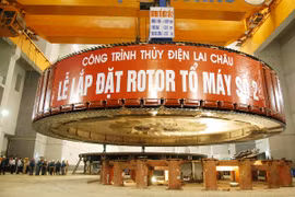 Lắp đặt thành công rotor Tổ máy số 2 Thủy điện Lai Châu 