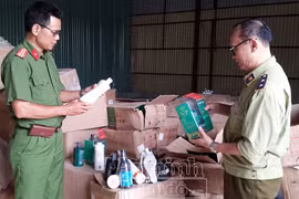 Hàng nghìn chai mỹ phẩm chăm sóc tóc nhãn mác Ý, Nhật… xuất cứ Trung Quốc