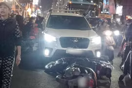 Cơ quan Công an thông tin ban đầu vụ ô tô va liên hoàn 4 xe máy trên phố Bạch Mai