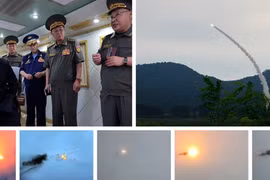 Nhà lãnh đạo Triều Tiên Kim Jong-un giám sát vụ thử 2 loại tên lửa phòng không mới