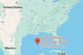 Google Maps đổi tên Vịnh Mexico thành ‘Vịnh Mỹ’