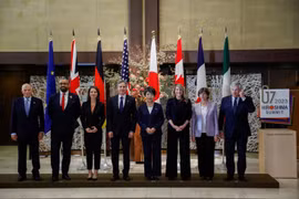 G7 nhất trí kêu gọi ngừng bắn vì lý do nhân đạo ở Gaza