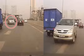 Sợ “sếp” muộn họp, phóng xe ngược chiều đường cao tốc!