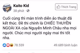 Đề thi chính thức của kỳ thi THPT quốc gia là bí mật nhà nước độ 'tối mật'
