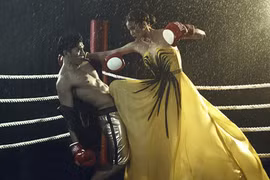 Mâu Thanh Thủy “thượng đài” đấu boxing ấn tượng