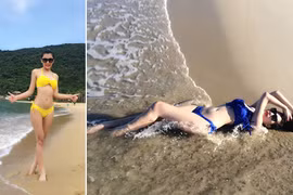 “Siêu vòng 3” Lan Hương diện bikini khoe đường cong quyến rũ