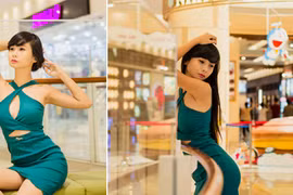 Người mẫu Xuân Thuỳ khoe đường cong gợi cảm