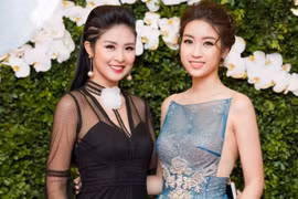 Hoa hậu Mỹ Linh "đọ" sắc với đàn chị Ngọc Hân 