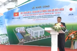 Khởi công xây dựng dự án thoát nước Hồ Bảy mẫu