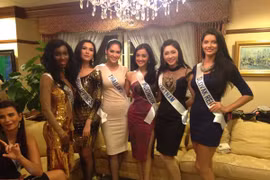 Những hình ảnh đầu tiên của Hoa hậu Đặng Thu Thảo tại cuộc thi Hoa hậu Quốc tế 2014