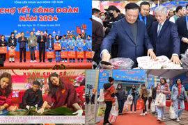 Người lao động Thủ đô phấn khởi gói bánh chưng, đi chợ 0 đồng đón Tết Giáp Thìn 2024