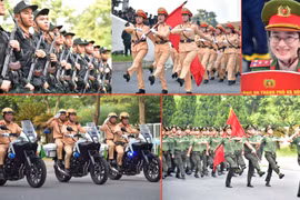 CATP Hà Nội hợp luyện lần 1 diễn binh, diễu hành đảm bảo tuyệt đối an toàn 80 năm Cách mạng Tháng tám thành công và Quốc khánh 2-9