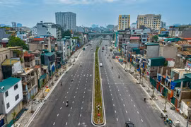 Ảnh toàn cảnh tuyến Vành đai 1 Hoàng Cầu - Voi Phục trước ngày thông xe kỹ thuật