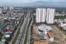 Nhìn từ trên cao diện mạo bến xe hiện đại bậc nhất Thủ đô sắp đi vào hoạt động 