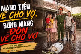 "Đừng mang đòn về cho vợ", lời nhắn nhẹ mà thấm từ công an xã ở Hà Nội