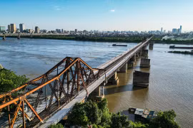 Ngỡ ngàng diện mạo mới của cầu Long Biên qua góc máy trên cao