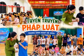 Công an xã mang đến những giờ sinh hoạt hè bổ ích, an toàn cho thanh, thiếu nhi 
