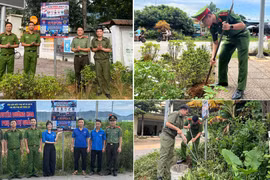 Công an xã không nghỉ lễ, dựng biển cảnh báo an toàn mỗi đường quê