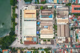 Toàn cảnh khu đất gần 3 ha của nhà máy Điện cơ Thống Nhất trước ngày di dời
