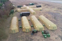 [Ảnh] Quân đội Nga triển khai bệnh viện dã chiến ở Nagorno-Karabakh