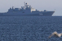 [ẢNH]: Tàu chiến đặc nhiệm Nga tập trận rầm rộ ngoài khơi bờ biển Syria