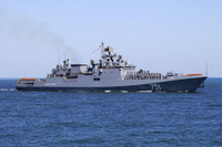 [ẢNH]: Tàu chiến đặc nhiệm Nga tập trận rầm rộ ngoài khơi bờ biển Syria
