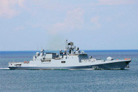 [ẢNH]: Tàu chiến đặc nhiệm Nga tập trận rầm rộ ngoài khơi bờ biển Syria