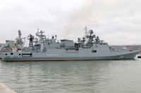 [ẢNH]: Tàu chiến đặc nhiệm Nga tập trận rầm rộ ngoài khơi bờ biển Syria