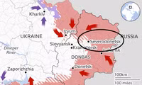 Chiến sự Nga-Ukraine ở Donbass: Nga cắt rời Severodonetsk-Lisichansk