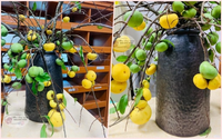  Chiêm ngưỡng những cành, quả được trang trí rất bắt mắt trong nhà