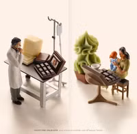 [ẢNH] Bộ ảnh thú vị về cuộc sống thời Covid - 19 lấy ý tưởng từ khẩu trang, nhiệt kế