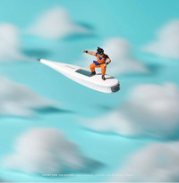 [ẢNH] Bộ ảnh thú vị về cuộc sống thời Covid - 19 lấy ý tưởng từ khẩu trang, nhiệt kế