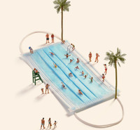 [ẢNH] Bộ ảnh thú vị về cuộc sống thời Covid - 19 lấy ý tưởng từ khẩu trang, nhiệt kế