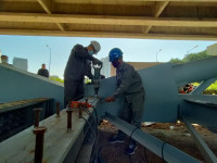 Ngắm cầu vòm thép đi thấp qua hồ Linh Đàm dành cho xe máy