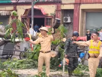 Những hình ảnh đẹp về Công an Hà Nội tập trung hỗ trợ nhân dân khắc phục cơn bão số 3