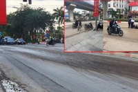 Xử phạt tài xế xe tải làm rơi đất trên đường 