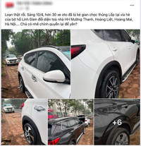 Hàng loạt ô tô bị chọc thủng lốp ven hồ Linh Đàm