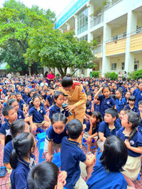 1.200 học sinh Hà Nội nghe tuyên truyền an toàn giao thông