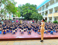 1.200 học sinh Hà Nội nghe tuyên truyền an toàn giao thông