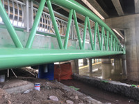 Cầu vòm sắt vượt hồ Linh Đàm trước ngày thông xe